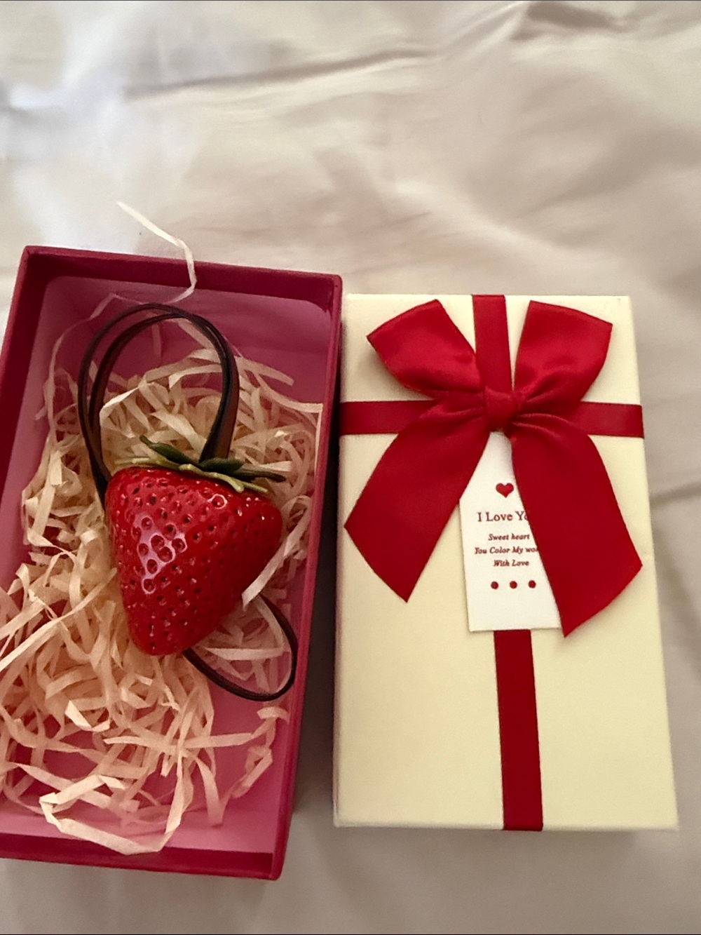 Strawberry Hair Tie Elastic Band - Red